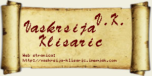 Vaskrsija Klisarić vizit kartica